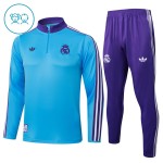 Dječji Real Madrid Sweatshirt Za Trening Četvrt-Zip 2025-26 Plava